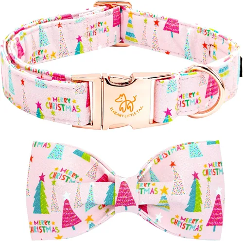 Vista 41 de Elegant little tail - Collar de otoño para mascotas con corbatín, lindo collar de Halloween con estampado de flores y calabaza para cachorros