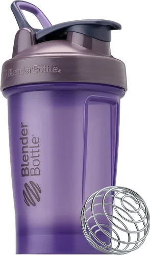 Vista 11 de [Usado] BlenderBottle Classic V2 - Botella mezcladora perfecta para batidos de proteínas y preentrenamiento, 20 onzas, color negro
