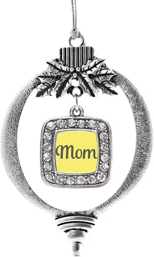 Vista 195 de Inspired Silver - Bon Voyage Cruise Ship Charm Ornamento – Adornos navideños cuadrados de plata con joyas de circonita cúbica