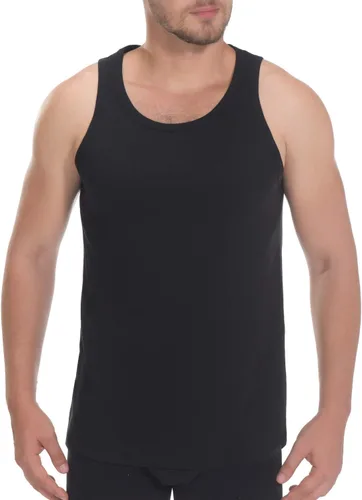 Vista 2 de Camisetas de algodón para hombre, cuello redondo, sin mangas, camisetas A