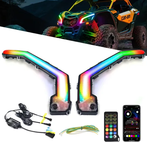 Vista 8 de Luces de colmillo RGB para Can‑Am Maverick R MAX X RS 2024+