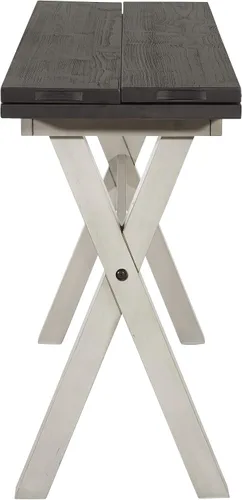 Vista 6 de OSP Home Furnishings Kristen - Escritorio extensible abatible para mesa de comedor, acabado carbón