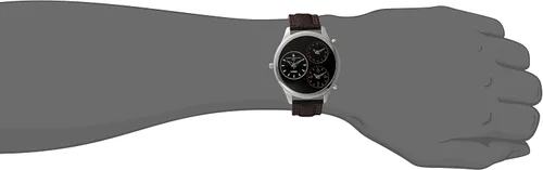 Vista 2 de Charles-Hubert, Paris Men 's 3968-B Premium Collection Reloj de visualización café de cuarzo japonés analógico