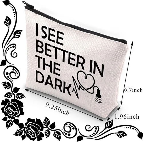 Vista 2 de BDPWSS Bolsa de maquillaje para ecografía, regalo para radiólogo, para ecografía, veo mejor en la oscuridad, regalo para técnico de ultrasonido, Ver