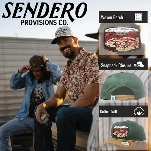 Vista 2 de Sendero Provisions Co. National Park - Sombrero de cuerda trenzada Snapback Collection