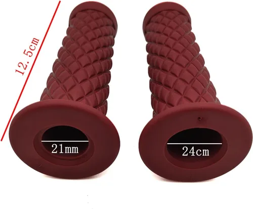 Vista 2 de Empuñaduras de manubrio para Ducati 400 620 Monster M400 M600 M620 adecuadas para motocicletas de goma vintage de 7/8 pulgadas para Cafe Racer Moto