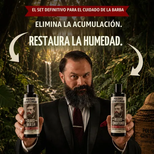 Vista 5 de Polished Gentleman - Juego de champú y acondicionador para barba