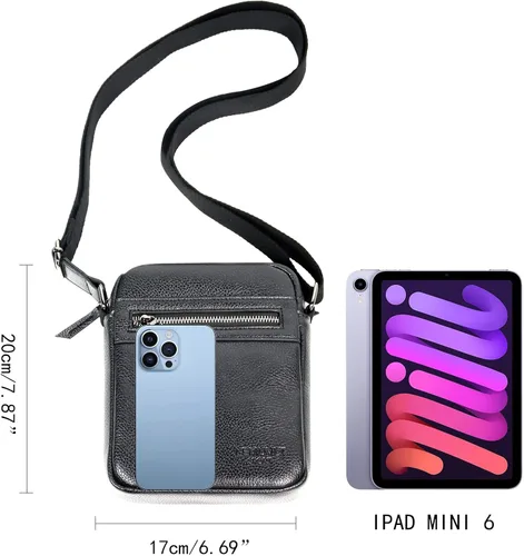 Vista 3 de LEMUVLT Bolso bandolera pequeño para hombre bolso de hombro para hombre bolso de cuero para mensajero regalo para hombre 836522