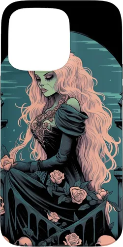 Vista 28 de Funda para iPhone 16 Gothic Girl Pastel Goth Wiccan Pagan Anime Nu Goth Grunge
