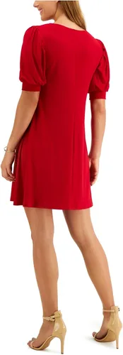 Vista 2 de MSK Vestido tubo de punto con mangas abullonadas para mujer