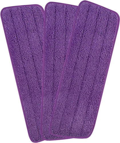 Vista 11 de Paquete de 6 almohadillas reutilizables de 16.5 pulgadas, cabezales de repuesto de trapeador de microfibra para mopas húmedas y secas, compatibles