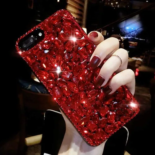 Vista 2 de Aearl - Funda con diamantes de imitación para iPhone 12 Pro Max de 6.7 pulgadas, hecha en 3D, hecha en casa, de lujo, con diamantes de imitación