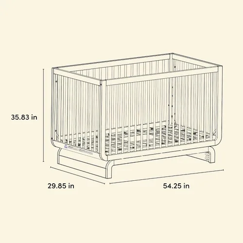 Vista 9 de Storkcraft Santorini - Cuna convertible 5 en 1 con barandilla Driftwood
