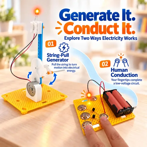 Vista 5 de Kit de circuito eléctrico STEM para niños a partir de 8 años, kit