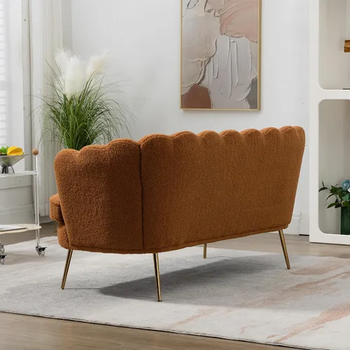 Vista 5 de Couches，Small Sofas for Small Spaces with Metal Legs for Small Space Office，Studio，Apartment Bedroom (Caramel)