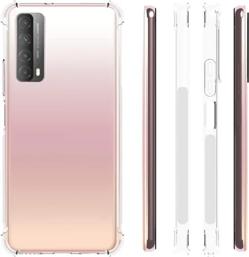 Vista 2 de USTIYA Funda para Huawei Y7A y P Smart 2021 Funda Transparente TPU Cuatro Esquinas Funda Protectora Transparente Suave Funda