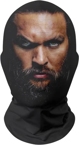 Vista 3 de Red Plume Pasamontañas 3D, máscara refrescante de cara completa, protección solar UV, polaina para el cuello de Halloween, transpirable, capucha