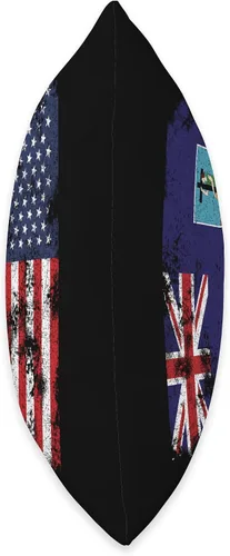 Vista 2 de Montserrat Flag Nation Montserrat - Almohada con diseño de bandera de Estados Unidos, 16 x 16 pulgadas, multicolor