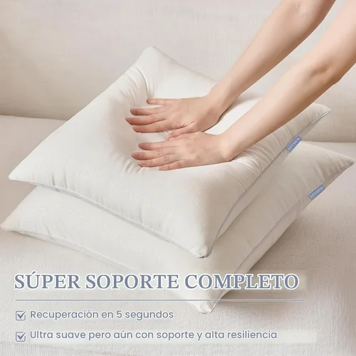 Vista 4 de Leeden - Juego de 2 rellenos de almohada de 12 x 20 pulgadas, rellenos de almohada lumbares firmes y esponjosos, rellenos de almohada rectangulares