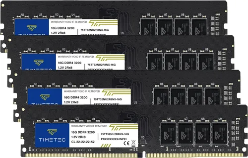 Vista 14 de Timetec Pinnacle Konduit 8GB DDR4 3200MHz PC4-25600 CL16-18-18-38 XMP2.0 Overclocking 1.35V Compatible para AMD e Intel Módulo de memoria RAM