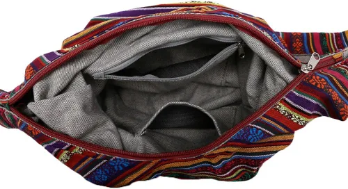 Vista 6 de KARRESLY - Bolso bandolera de algodón bohemio, estilo hippie, hecho a mano