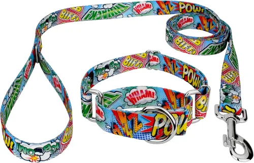 Vista 9 de Country Brook Petz - Collar y correa azul Super Dog Martingale - Colección Geek Chic con diseños para cualquier mega fan (1/2 pulgada, 2XS)