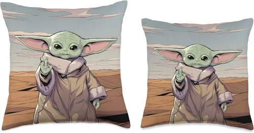 Vista 3 de Star Wars The Mandalorian The Child Grogu - Almohada de mano elevada