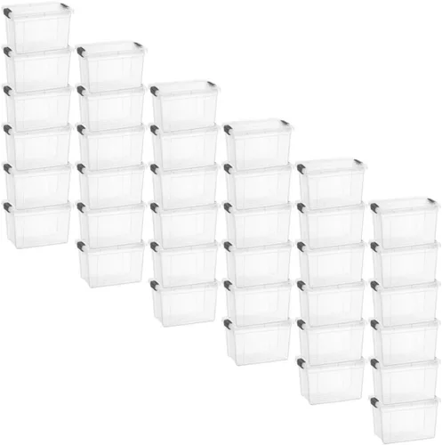 Vista 143 de Superio Mini contenedor de almacenamiento de plástico para crayón, suministros de arte y estuche de costura, organizador pequeño apilable