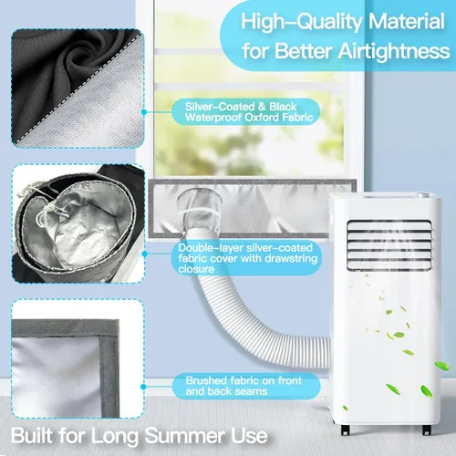Vista 8 de Kit de sellado de ventana de CA, kit de ventilación de aire acondicionado