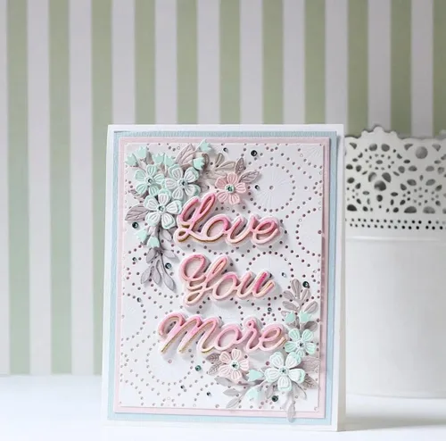 Vista 2 de Spellbinders, Be Bold Blooms (S5-502) y mini flores y ramitas, (S2-314)