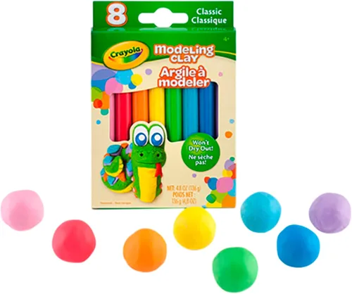 Vista 2 de Crayola arcilla para modelar (8 unidades por paquete) 0.6 onzas, básico