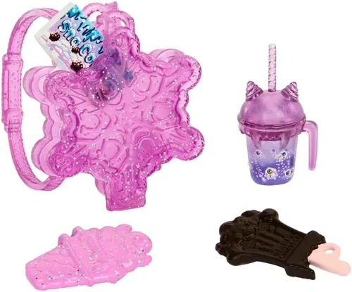 Vista 5 de Muñeca Monster High, Abbey Bominable Yeti de moda con mamífero mamut mascota y accesorios temáticos Muñeca Yeti en ropa morada peluda con mamut