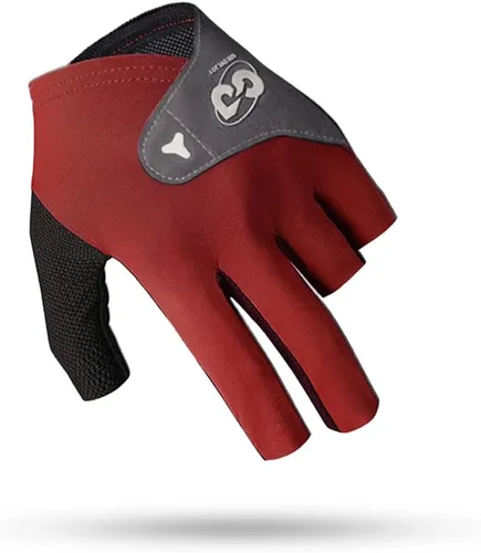 Vista 8 de Guantes de billar para mano izquierda 3 dedos, guante de piscina Negro