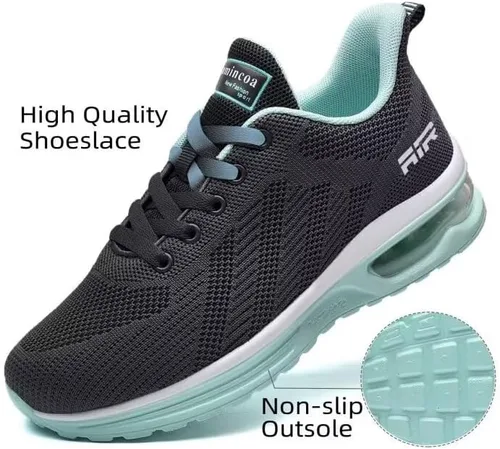 Vista 2 de Zapatos deportivos para correr con aire para mujer, ligeros, con amortiguación de aire, para gimnasio, entrenamiento, deportes