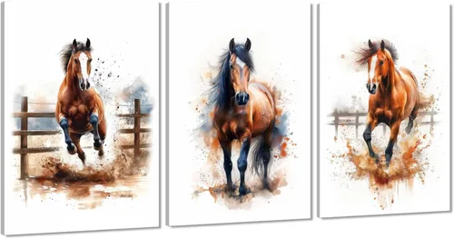 Vista 17 de 3 piezas modernas de lienzo de león de animales salvajes, pinturas de retratos de familia de leones, decoración de pared, obras de arte de sala
