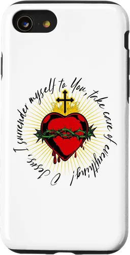 Vista 18 de Surrender Novena O Jesus Catholic Black Letter Case for iPhone 17