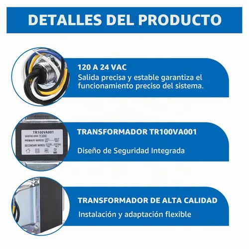 Vista 3 de Transformador TR100VA001 100VA - Transformador de 120 a 24 Vac