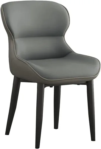 Vista 9 de Dining Chairs Modern Mid Century, Kitchen Dining Chairs Upholstered Back Chair Accent Chairs for Office, Steel Frame Leg Makeup Chair, Bedroom /Beige