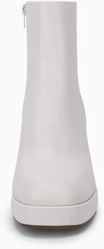 Vista 3 de Rilista Botas de plataforma para mujer, tacones altos y gruesos, botines de tobillo con punta cuadrada y cremallera lateral