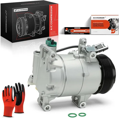 Vista 10 de Compresor de aire acondicionado A-Premium con embrague compatible con Honda Civic 2.0L 2016-2021, con estilo CVC, con polea de 7 ranuras