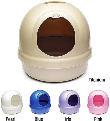 Vista 5 de Petmate Booda - Caja de arena abovedada Covered design helps contain scatter and smells, roomy interior for felines, easy scooping access, reduces