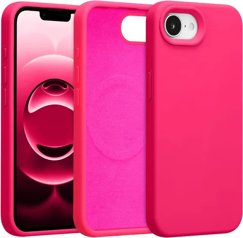Vista 610 de Funda magnética de silicona para iPhone 13 Pro, color blanco antiguo [Compatible con Magsafe] [Forro de microfibra suave antiarañazos], funda