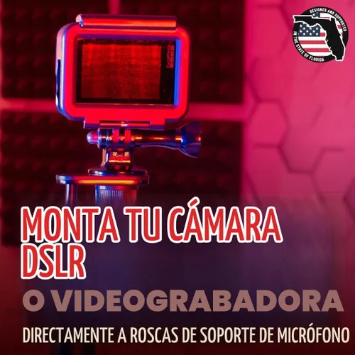 Vista 2 de Gator Frameworks Adaptador de Soporte para Cámara de Pie de Micrófono con Cabezal de Rótula se Adapta a Roscas de Cámara Estándar 1/4-20