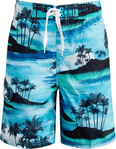 Vista 43 de Kanu Surf Traje de baño de playa con protección UPF 50+ de secado rápido para niños Dominica Verde