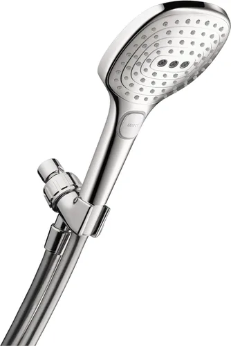 Vista 2 de hansgrohe Raindance Select E Easy Install - Juego de cabezal de ducha de mano de 5 pulgadas, moderno, 3 pulverizadores, RainAir, infusión de aire