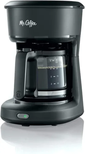 Vista 5 de Mr. Coffee Brew Now or Later - Cafetera de 12 tazas, color negro y 2129512, mini cafetera con interruptor de infusión de 5 tazas, color negro