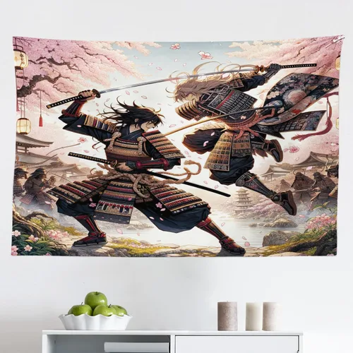 Vista 164 de Ambesonne Tapiz Trippy, vista panorámica de la cascada con bosques de ensueño y mandala oriental psicodélico, decoración de tela para colgar