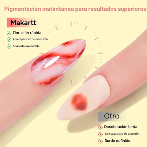 Vista 3 de Makartt - Esmalte de uñas de gel transparente de 0.5 fl oz UV LED para uñas Aura Esmalte de gel A1-Blooming