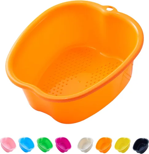 Vista 12 de AXLOFO® Cuenca de baño para remojar pies, bañera grande de plástico para remojar pies, cubo de baño para masajes de pies, ideal para quitar la piel