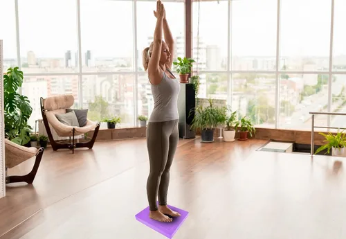 Vista 6 de Almohadilla de equilibrio, alfombrilla de espuma antideslizante y rodilleras para terapia física, rehabilitación, equilibrio central y entrenamiento